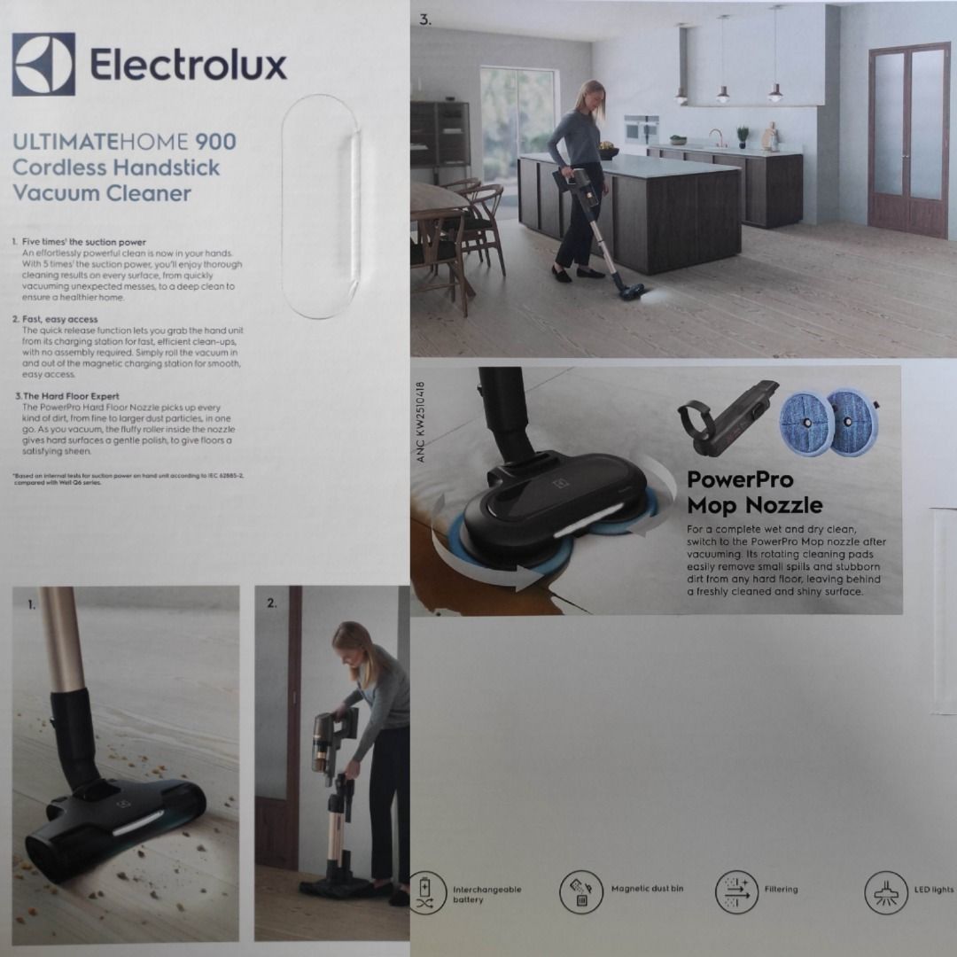 Electrolux UltimateHome 900 150AW handstick vacuum cleaner, TV & Home