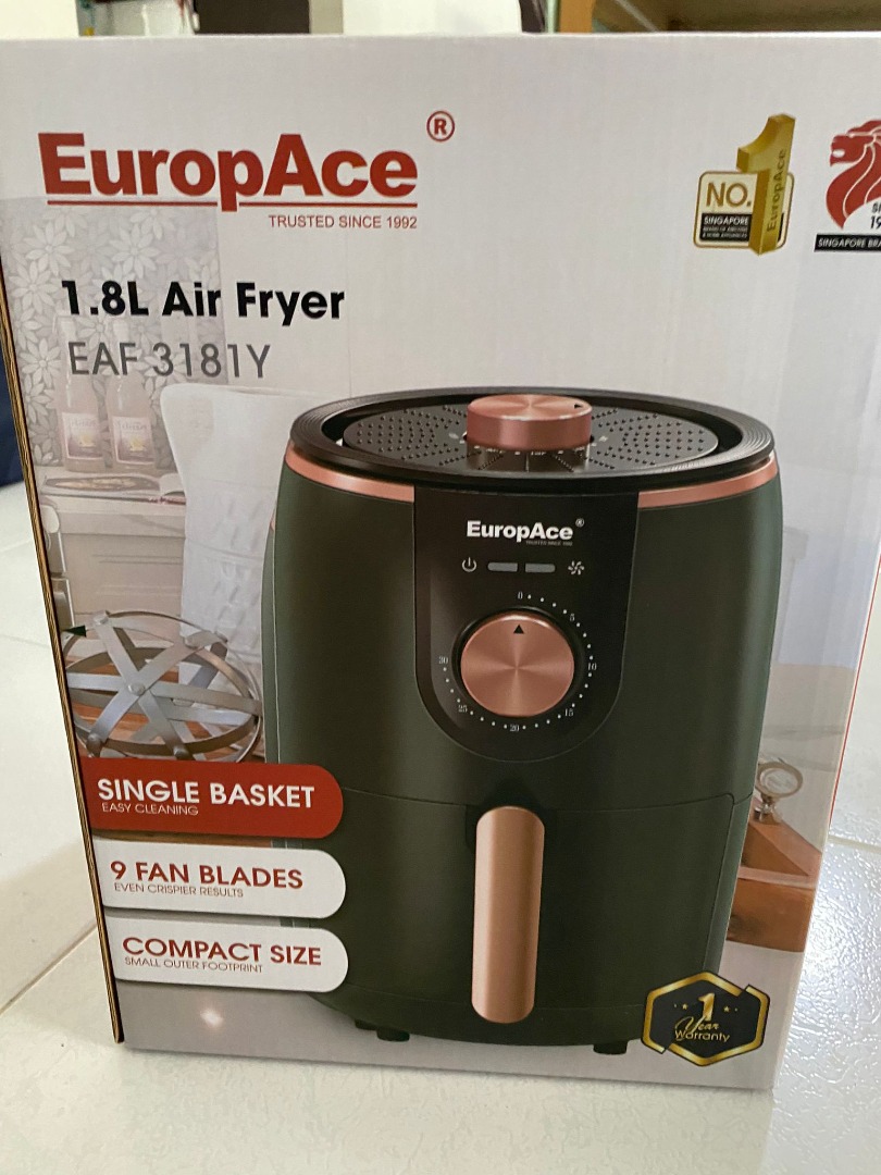 EuropAce 1.8L Air Fryer (EAF 3181Y), TV & Home Appliances, Kitchen