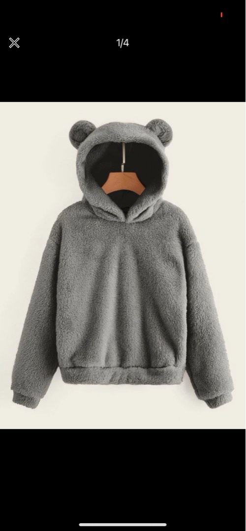 Fuzzy sales teddy hoodie
