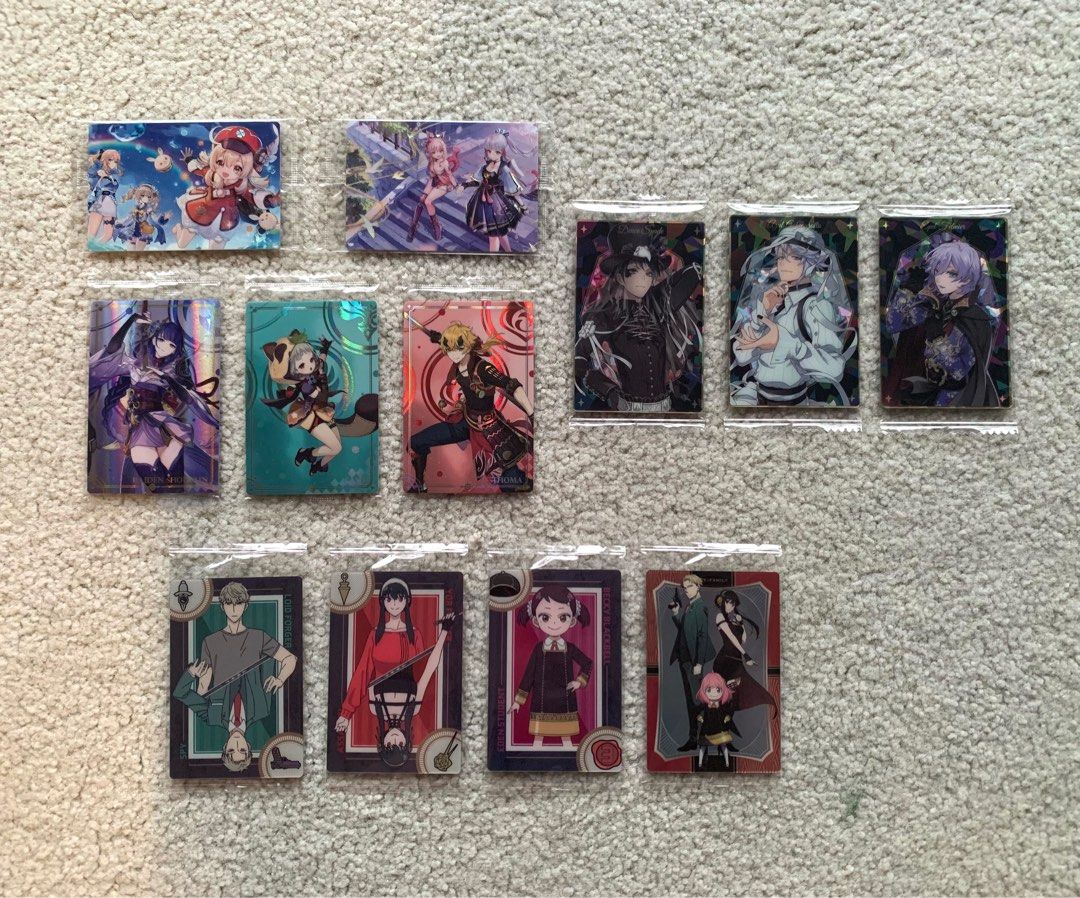 Genshin Impact, Twisted Wonderland, Spy x Family Wafer Cards, Hobbies