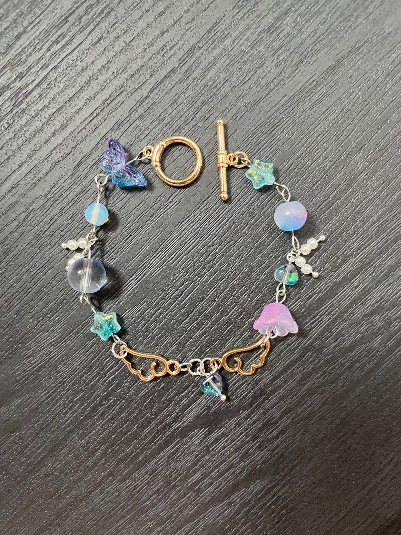 Glass bead cheap charm bracelets