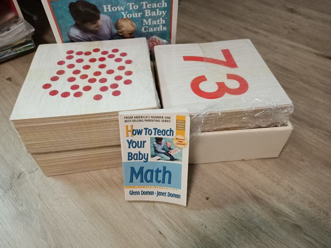 Glenn Doman Teach Your Baby Math Book and Dotted Card Sets, Babies