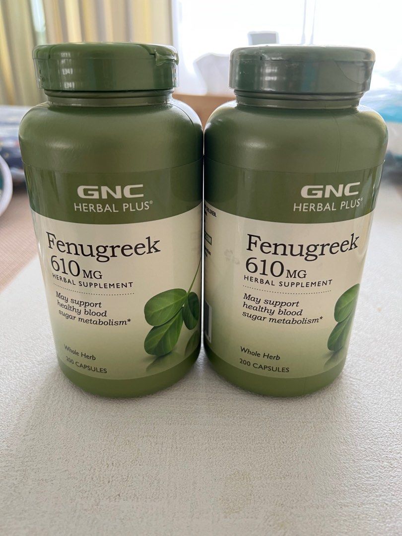 GNC Fenugreek 2 bottles, Health & Nutrition, Health Supplements