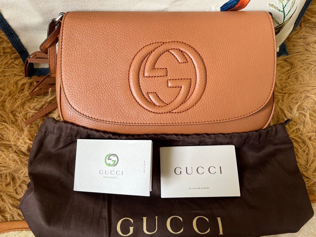 Gucci soho leather hotsell flap shoulder bag