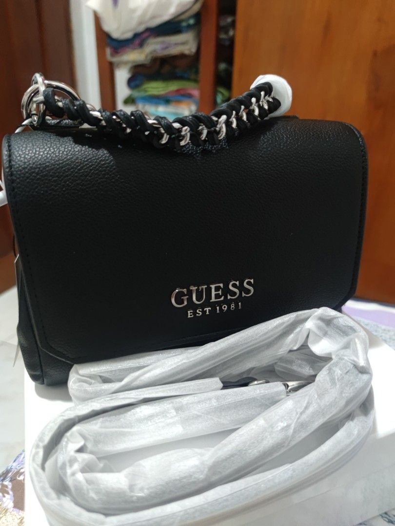 Guess 2Way Bag with 2 Chains, Women's Fashion, Bags & Wallets, Cross