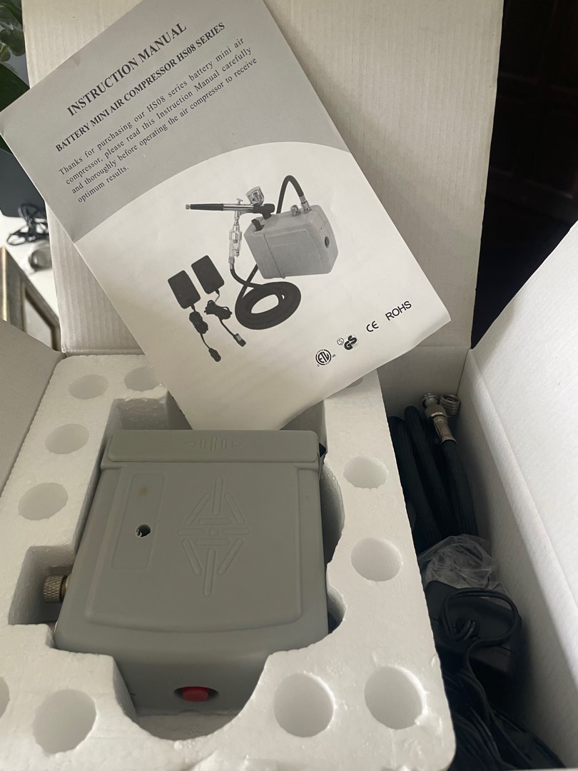 Hobbymate micro air compressor (HS08) used twice, Hobbies & Toys, Stationery & Craft, Handmade