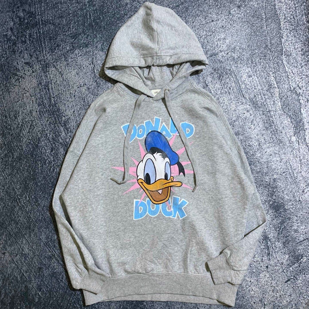 Hoodie Hu0026M x Disney “Donald Duck” istimewa, Fesyen Wanita, Pakaian Wanita,  Baju Luaran di Carousell