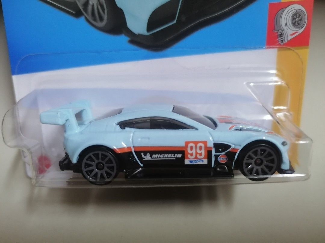 Hot Wheels 2023 HW Turbo Aston Martin Vintage GTE - Sky Blue