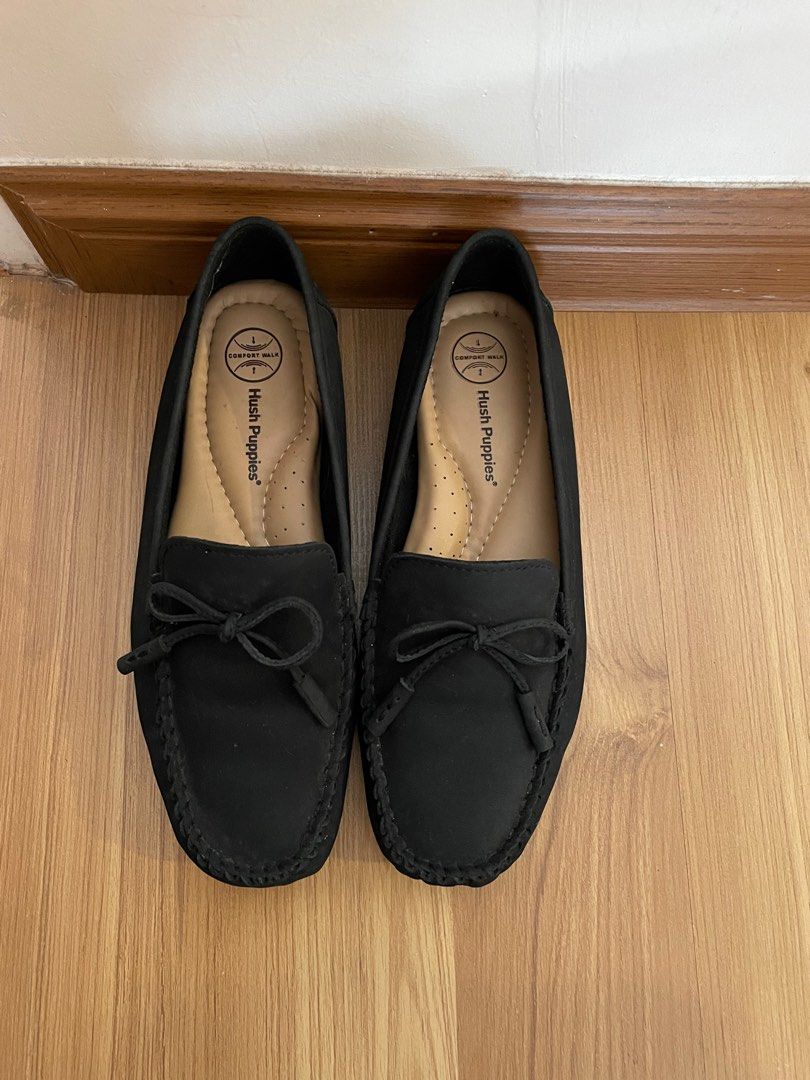 Hush puppies 2025 loafers womens black