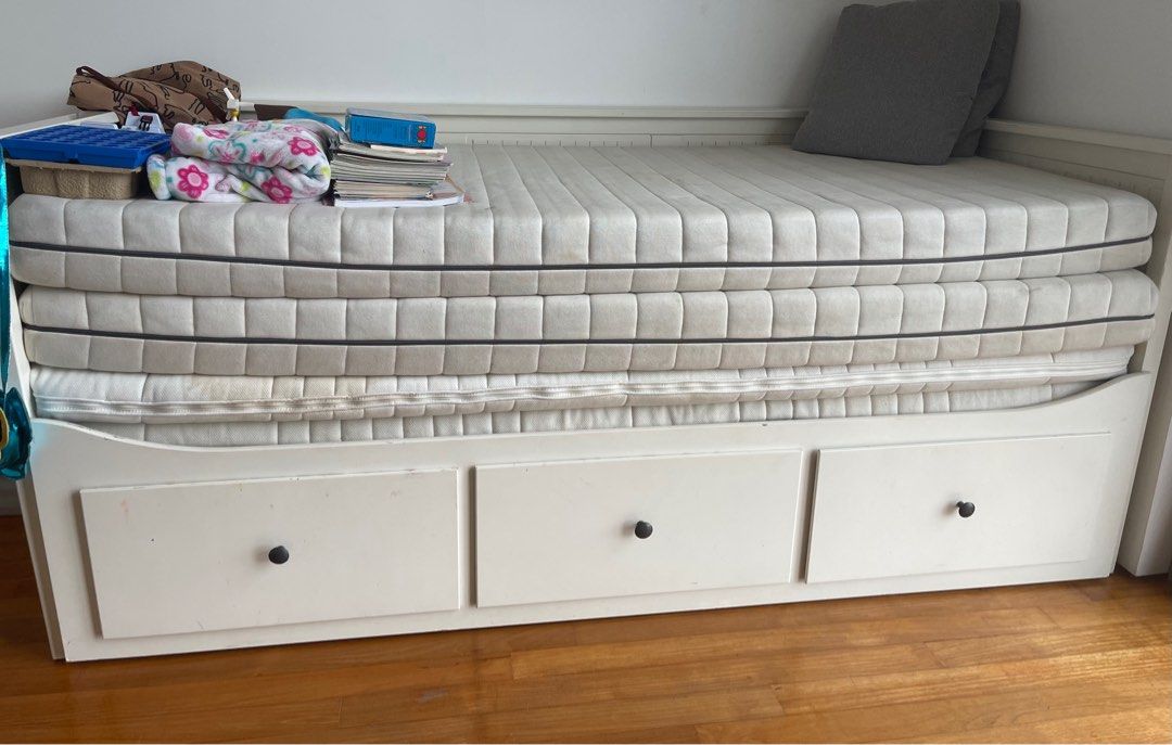 IKEA Day Bed with 2 mattresses, Furniture & Home Living, Furniture, Bed