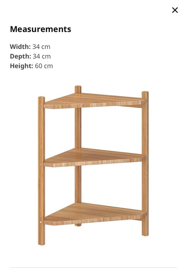 Ikea Ragrund Corner Shelving - Suitable For Living, Bedroom, Bathroom,  Furniture & Home Living, Furniture, Shelves, Cabinets & Racks On Carousell