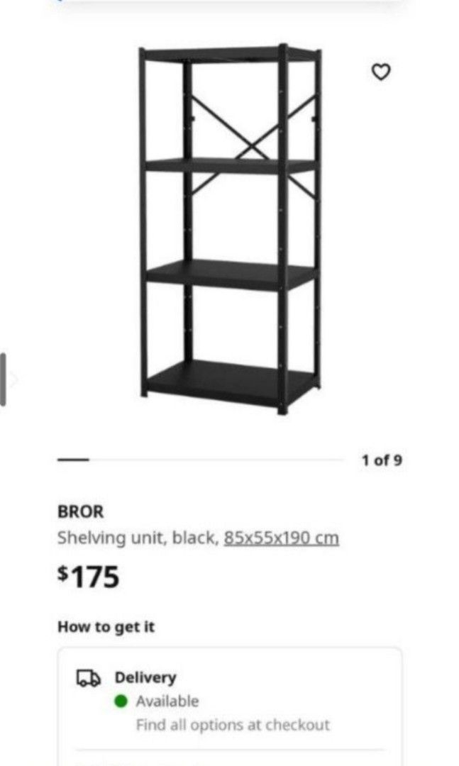 IKEA Shelf BROR Shelving unit, Furniture & Home Living, Furniture