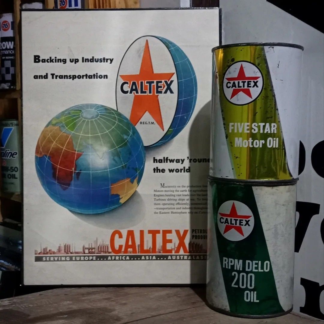 Caltex Advertisement Iklan Caltex / Poster Caltex, Antik, Pajangan di Carousell