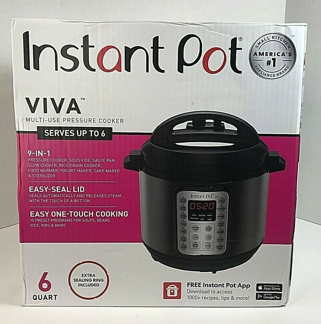 Instant Pot - Viva 6 Quart 9-in-1 Multi-Use Pressure Cooker Easy Seal Lid  853084004934