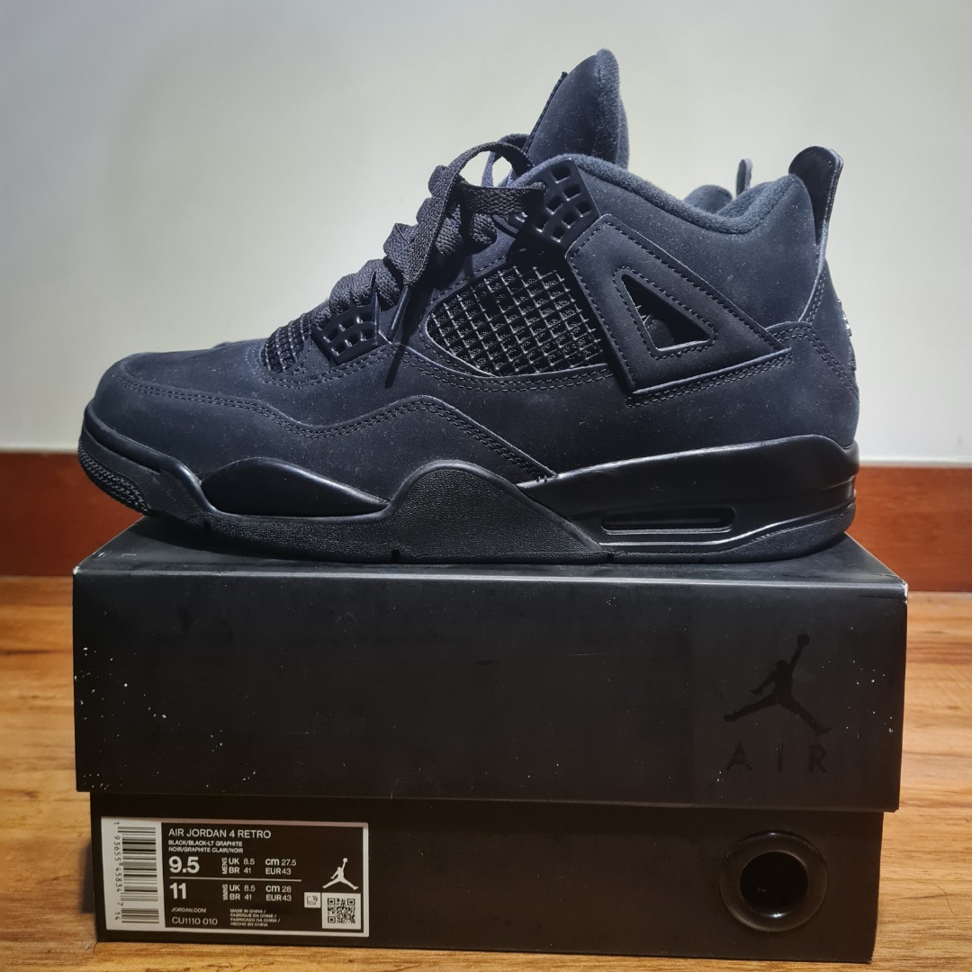Jordan 4 Retro Black Cat, Men's Fashion, Footwear, Sneakers on