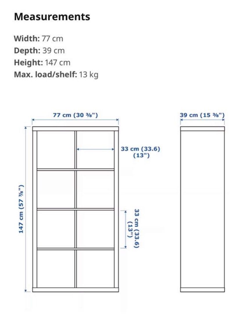 Kallax Storage Shelves (2 for 100), Furniture & Home Living, Furniture