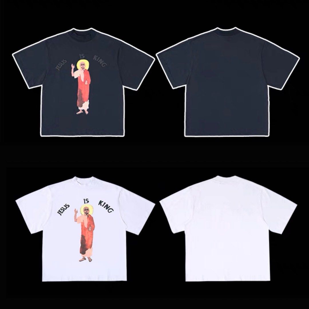 Kanye West Jesus Is King Tshirt Rep CPFM Sunday service Men s Fashion Tops Sets Tshirts Polo Shirts on Carousell