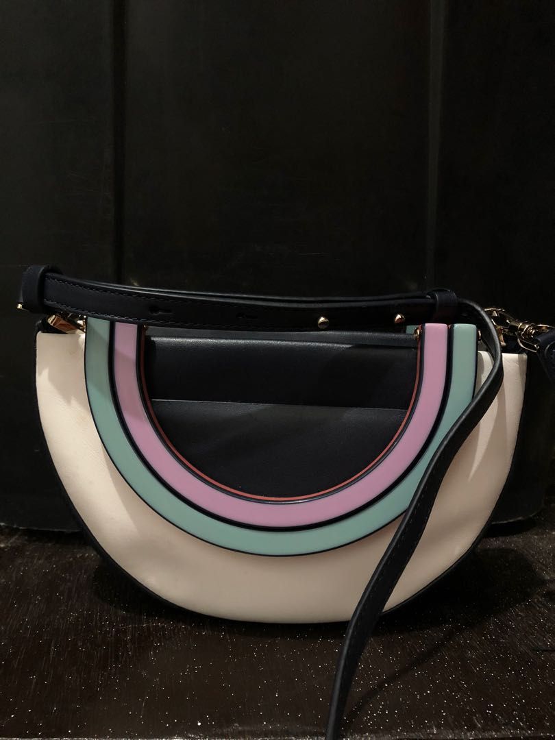 Kate Spade Blue Multi Betty Small Half Moon Crossbody