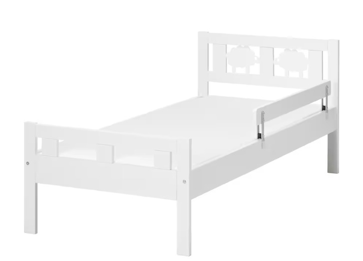 kids Bed frame with slatted bed base, white, 70x160 cm (Price