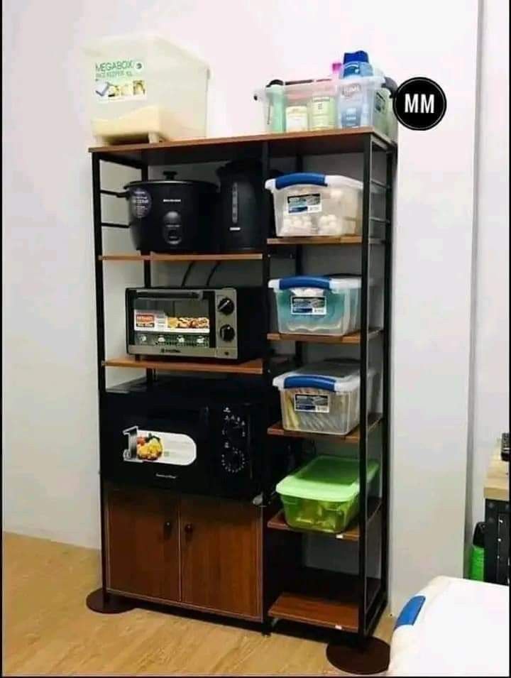 Kitchen Rack (Category: Other Kitchenware & Tableware) located in Manila. Submitted by bambooreye87652 (Listing ID 1207610760, Image 2). Description: LEGIT DIRECT BODEGA SAME DAY DELIVERY VIA LALAMOVE SHOULDER BUYER DELIVERY FEE!!! KITCHEN RACK Material wood kitchen storage oven rack space saver color:dark brown/mapple/wullnut Dimension size:L80cmxW30cmxH128cm.