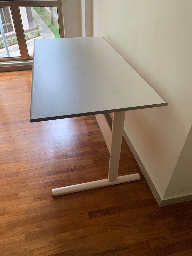 Large white study table, Furniture & Home Living, Furniture, Tables ...
