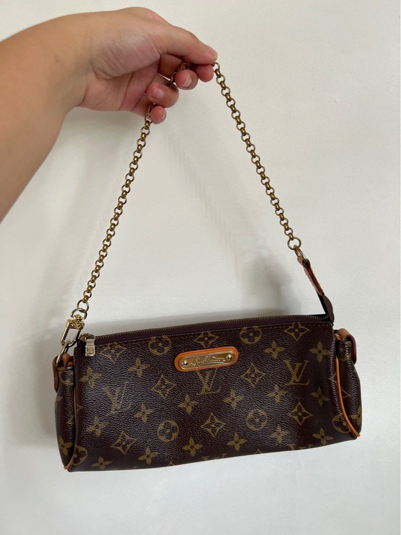 Eva cloth handbag Louis Vuitton Brown in Cloth - 32634675