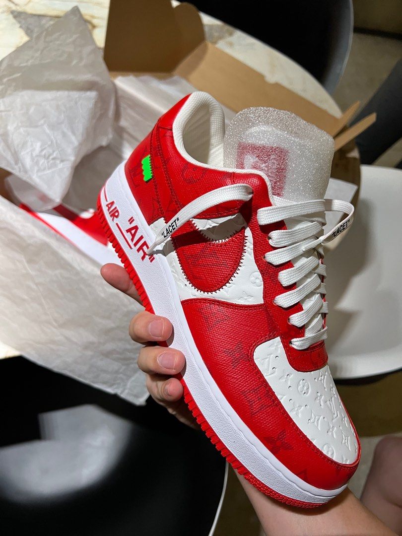 1A2XOK - Nike x Louis Vuitton Air Force 1 sneakers Red