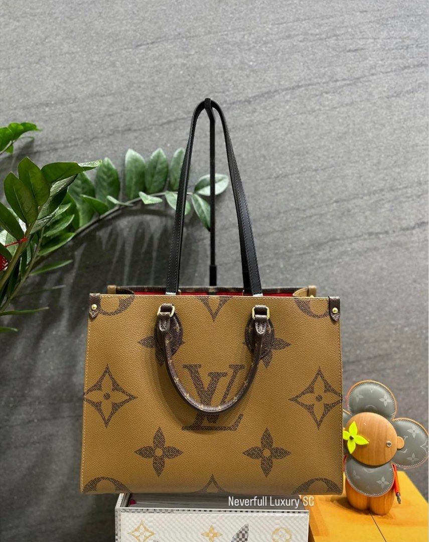 Louis Vuitton Onthego MM Reverse Giant Monogram Canvas in 2023