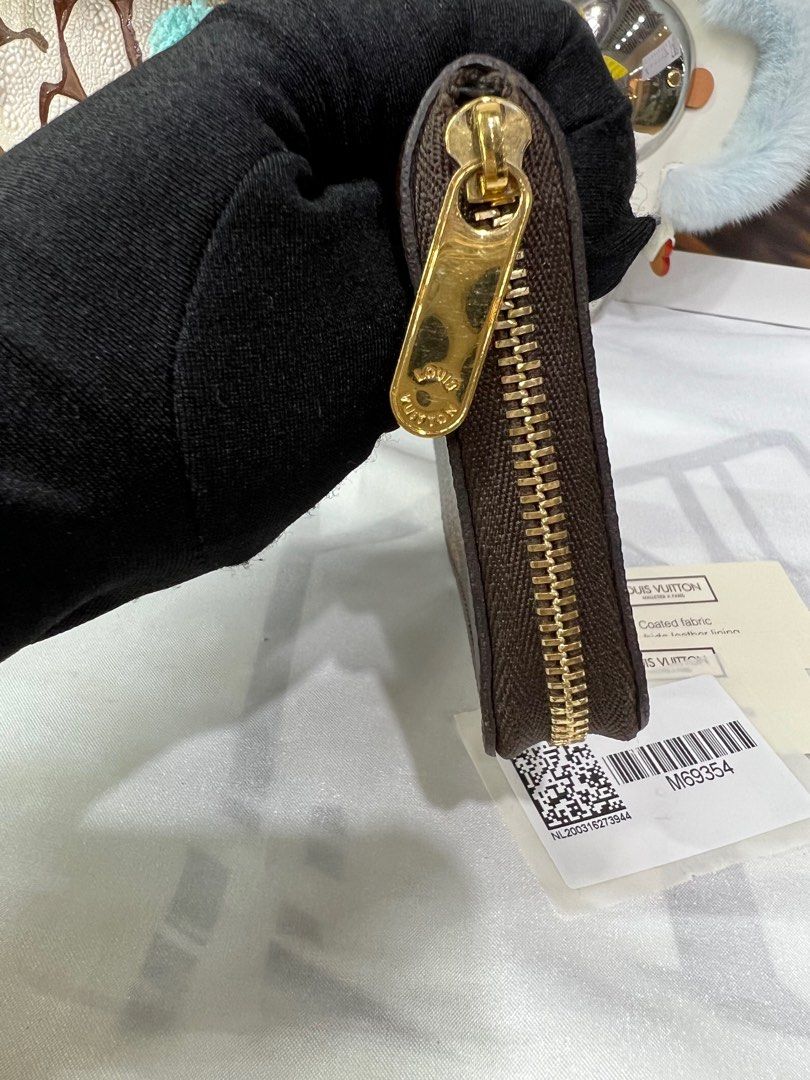 LOUIS VUITTON Zippy Coin Purse Mini Wallet Brown Gold M69354