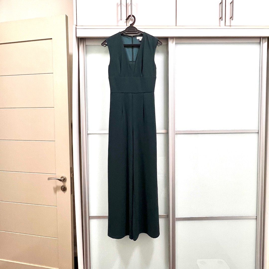 Black Sleeveless Wrap Satin Jumpsuit - New In from Yumi UK