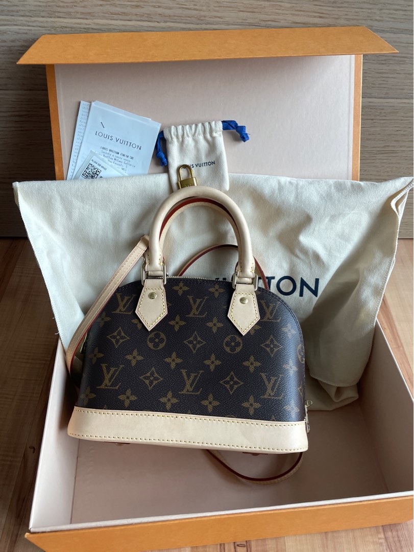 Louis Vuitton Handbag Alma BB New in Box Paris Shopping Bag Box Receipt  Dustbag