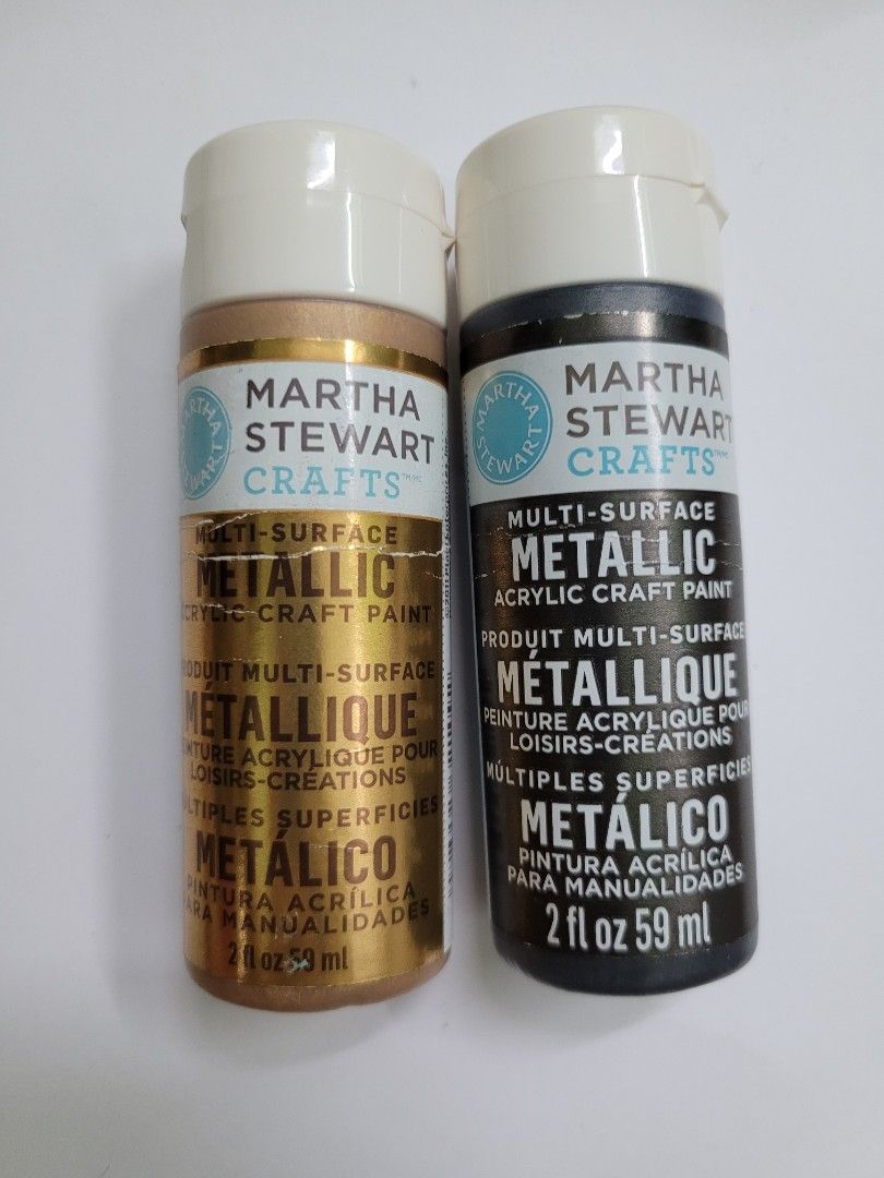 Martha stewart Metallic acrylic craft paint black nickel and copper