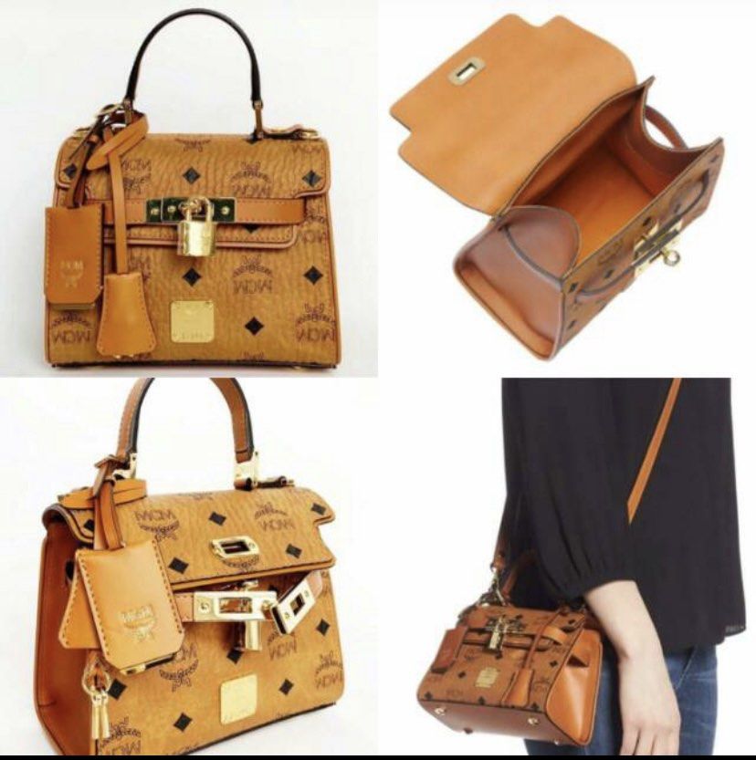 MCM HERITAGE SATCHEL MINI, Barang Mewah, Tas & Dompet di Carousell