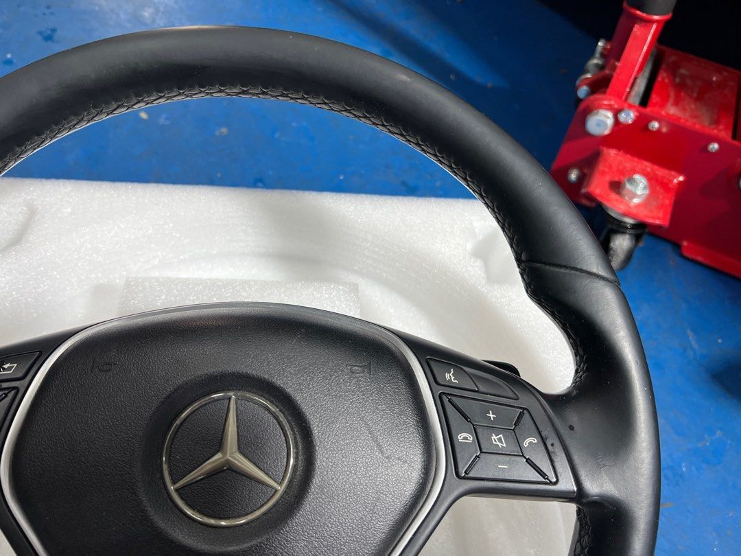 ABS Carbon Fber Steerng Wheel Cover Trm For Benz C-Class E-CLASS - Foto 3