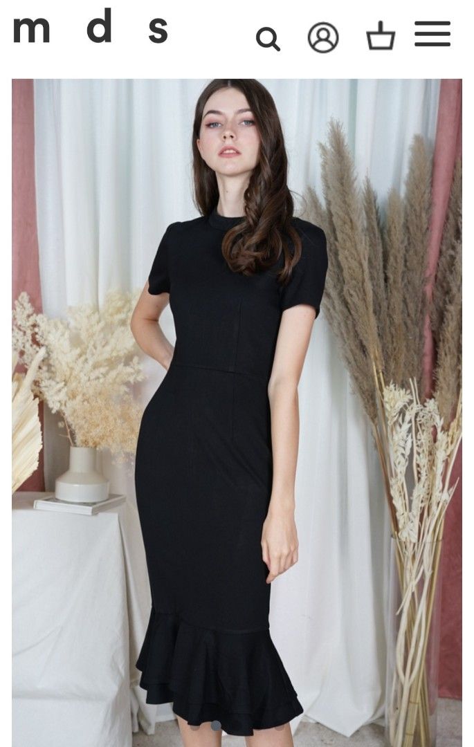 Mermaid Bodycon Dress in Black, Women's Fashion, Dresses & Sets