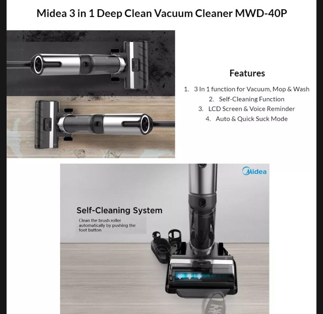 Midea dry and wet vacuum, TV & Home Appliances, Vacuum Cleaner
