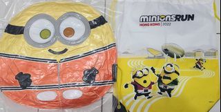 Minion Run 2022  功夫Bob Cushion 送 索繩袋 全新小黄人欖枕咕  （議價者不回，只限天水圍區面交，其它地方免問) 22/12