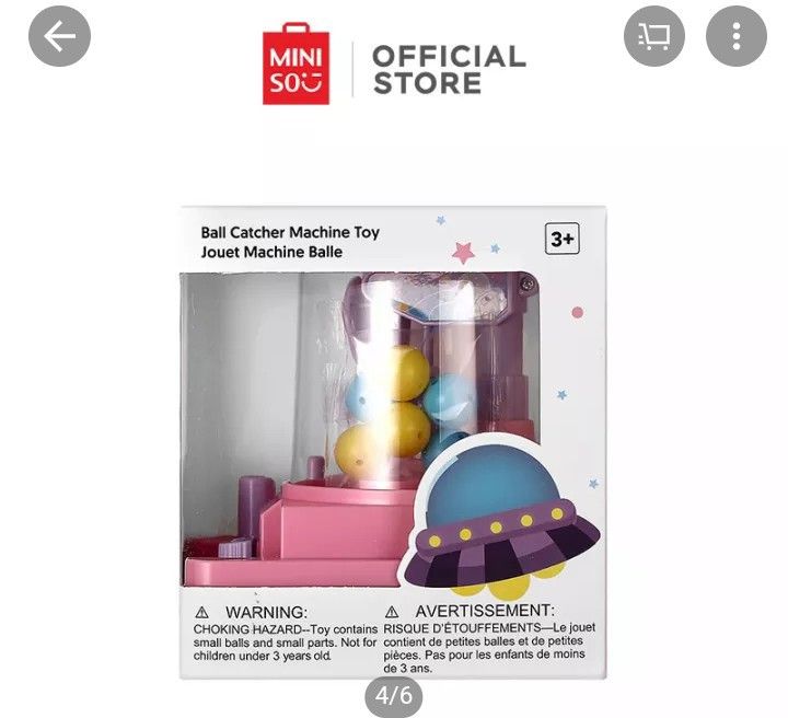 Miniso Pink Ball Catcher Crane Machine Toy, Hobbies & Toys, Toys