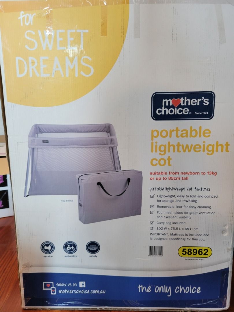 Mother's choice portable lightweight cot 2025