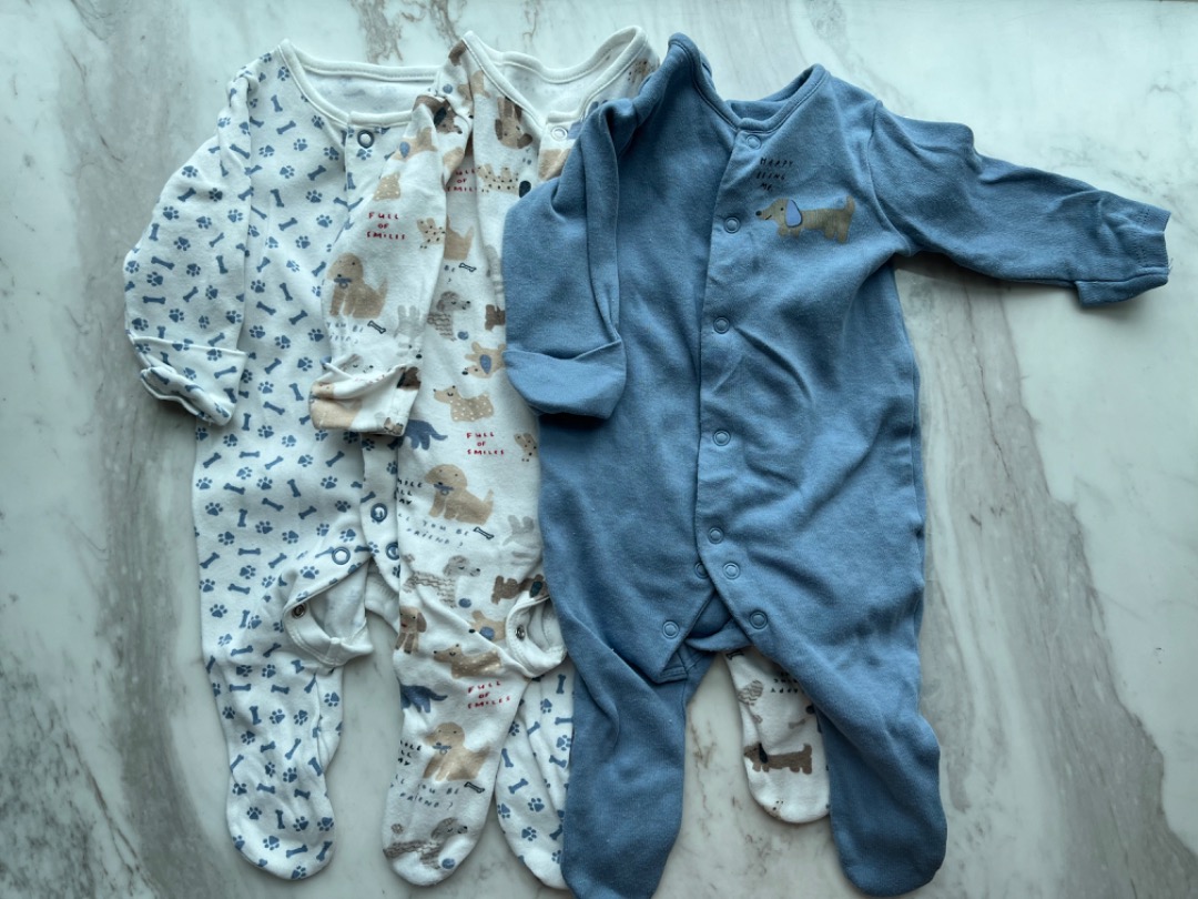 Mothercare padded sleepsuit top