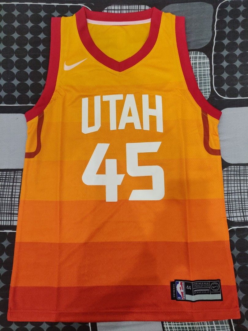 men's Utah Jazz 45 Donovan Mitchell UTAH embroidery basketball jerseys  jersey black