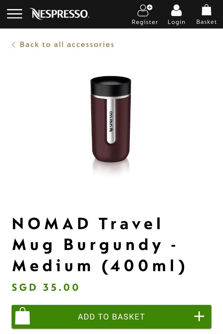 NOMAD Travel Mug Medium, Burgundy