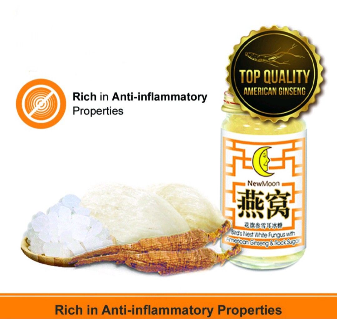 New Moon Bird's Nest White Fungus With American Ginseng and Rock Sugar