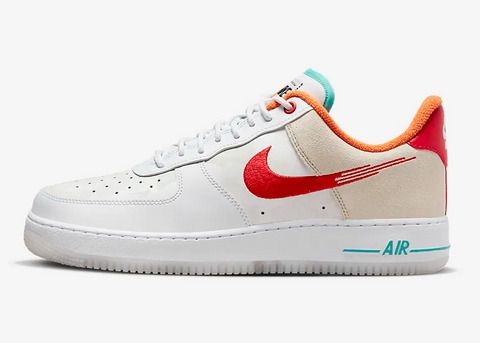 BNIB Authentic Nike Air Force 1 07 2023 CNY Edition US 8.5 Premium Summit White White Washed Teal University Red