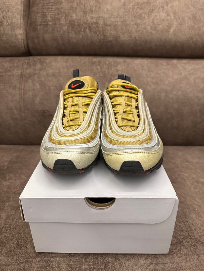 Gold and white nike air max 97 sale