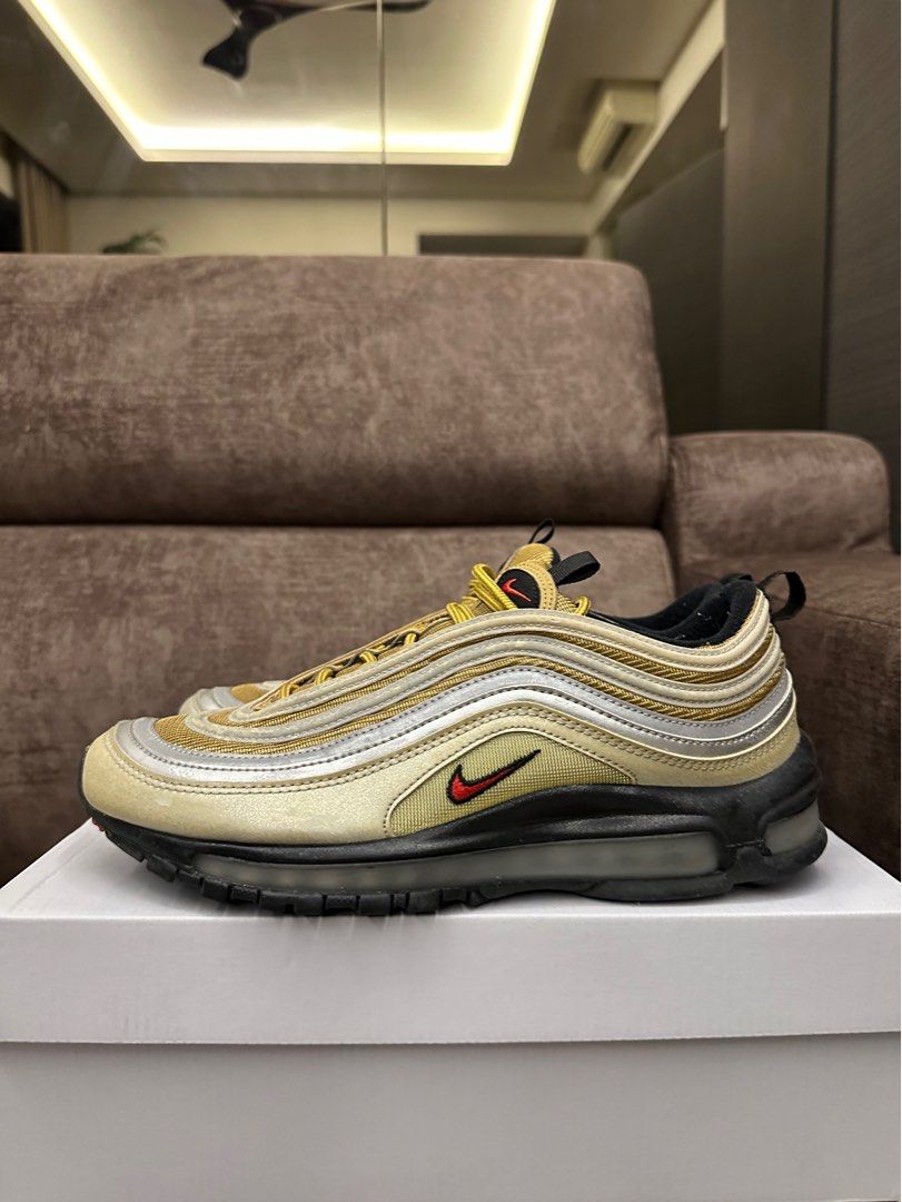 Nike 97 gold cheap and silver