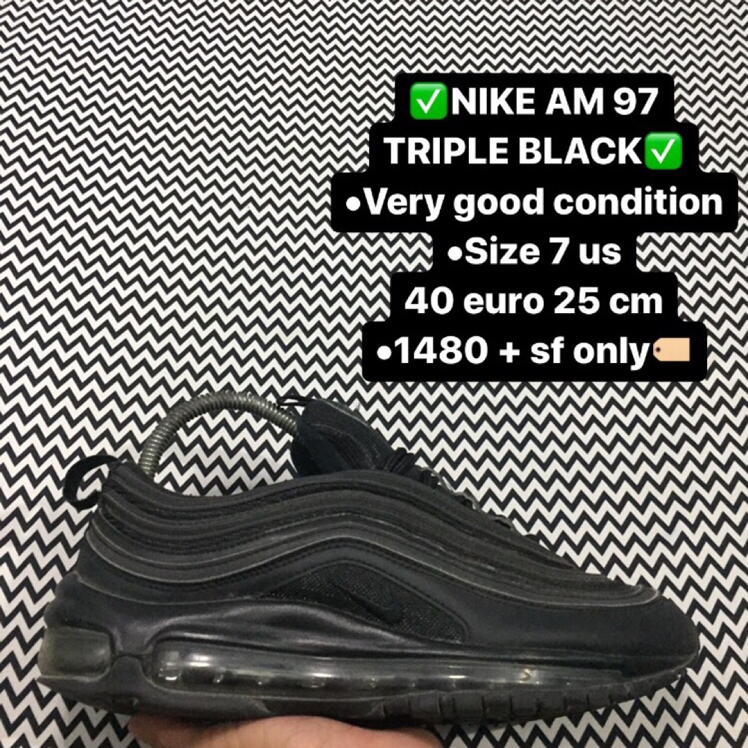 nike airmax 97 triple black