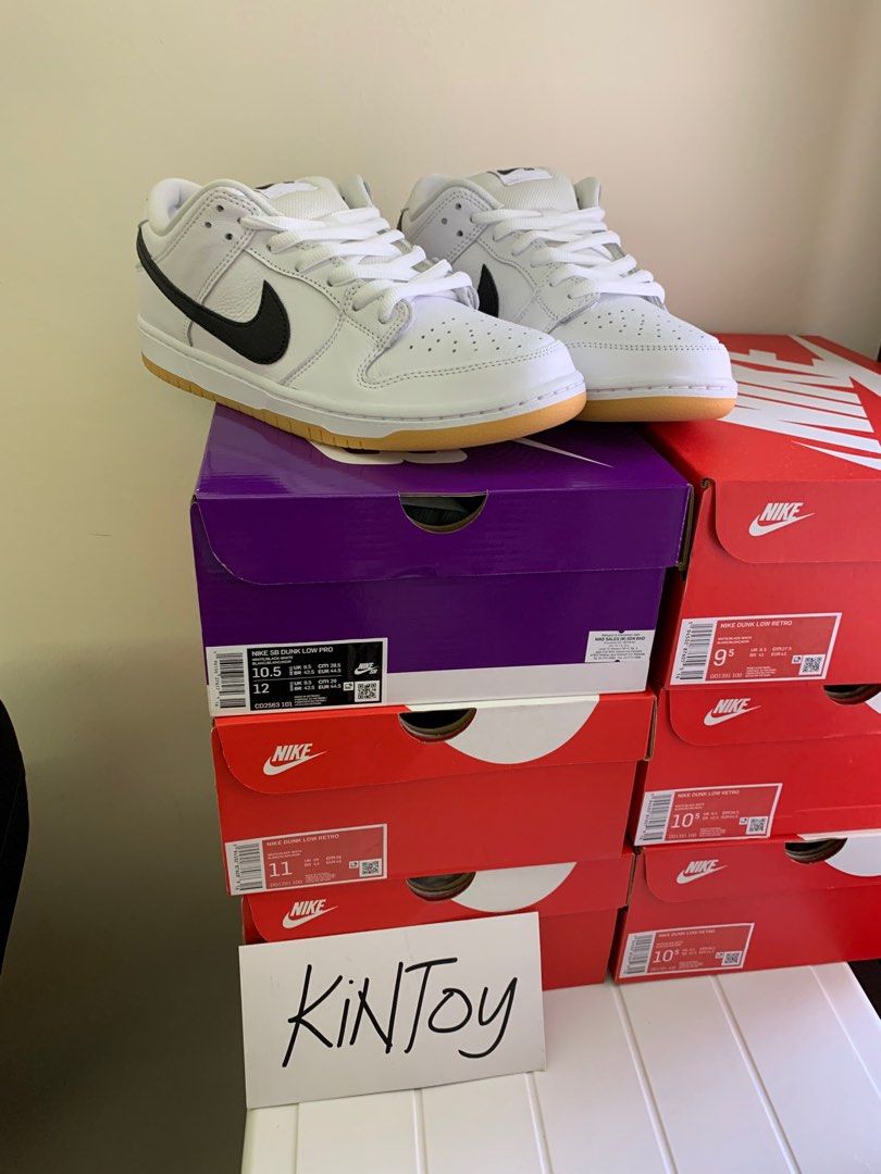 dunk low pro sb black white