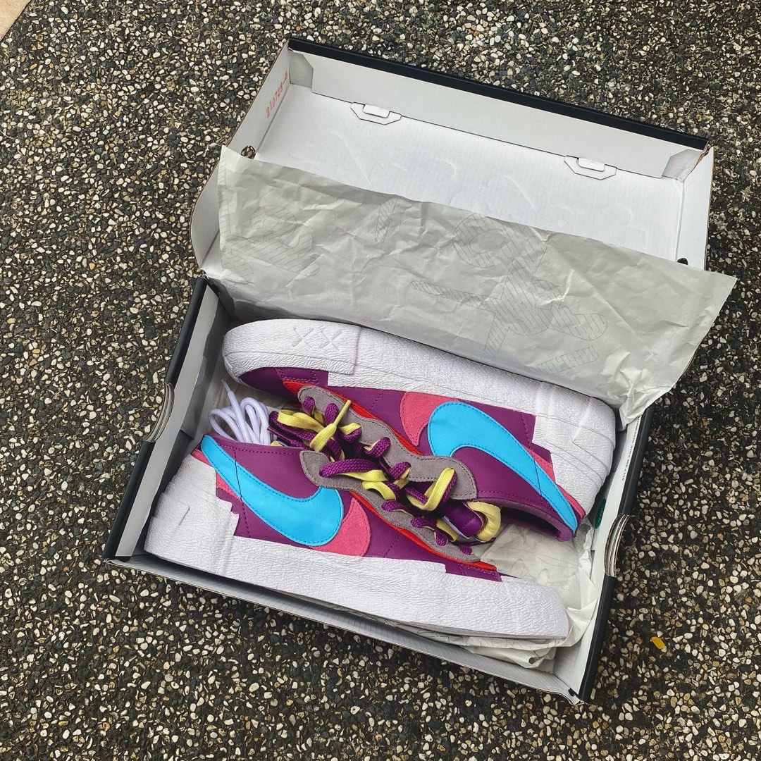 sacai x nike purple