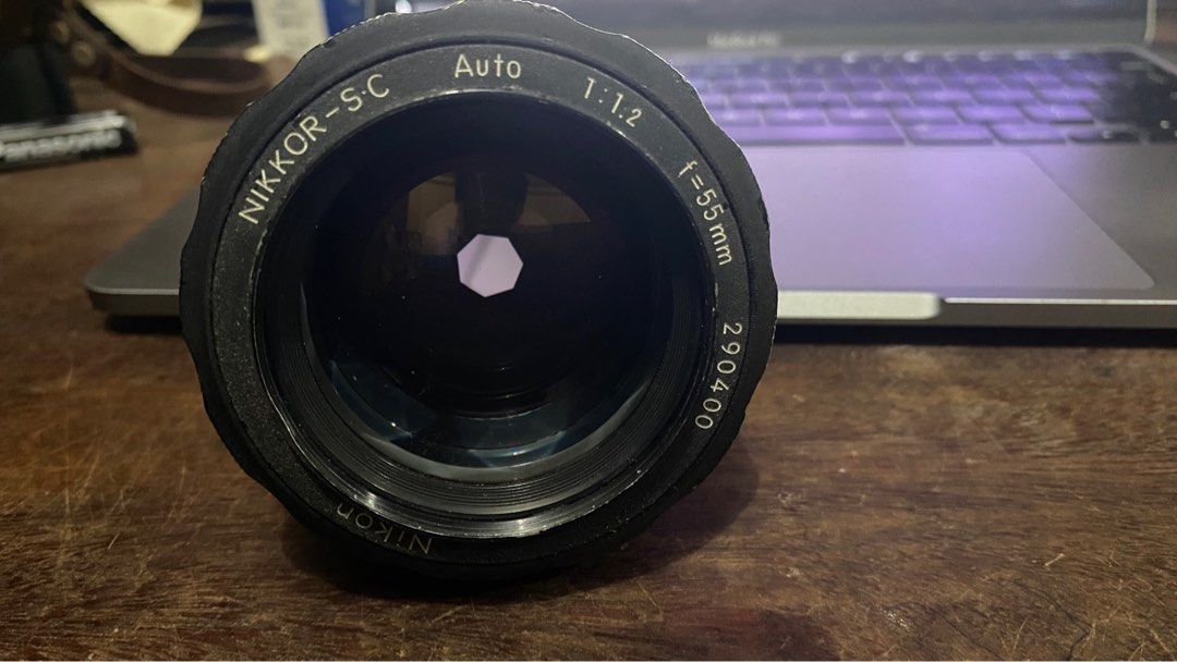 Nikkor 55mm F1.2 (Category: Lens & Kits) located in Tabaco. Submitted by cinemahilig (Listing ID 1207537102, Image 1). Description: Smooth focus. Smooth aperture rings. Nagka-fungus na dahil di nagagamit but cleanable. Tested. Last price posted. Buyer shoulders shipping. Item location: Tabaco City, Albay. 09395763344.